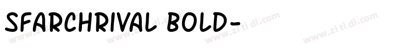 SFArchRival Bold字体转换